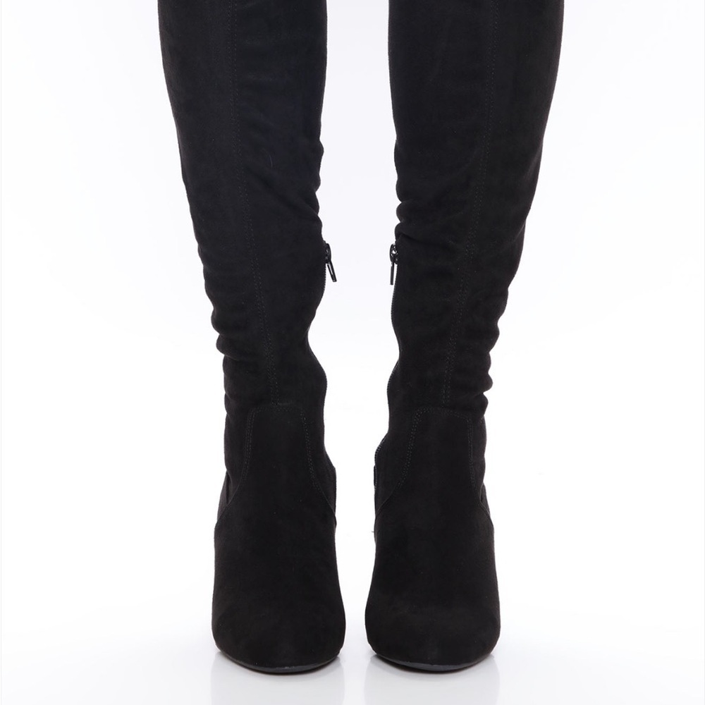 Fashion Nova Black Over-the-Knee Boots - Picture 5 of 16
